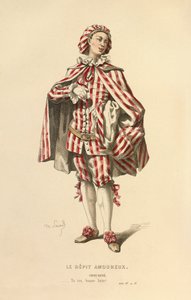 Traje para el papel de Gros - René, c.1868 (grabado) de Maurice Sand