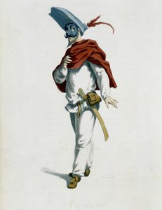 Fritellino de “Máscaras y bufones” (comedia italiana), texto y dibujos por Maurice Sand, grabados por A. Manceau, prefacio por Georges Sand, París, Michel Lévy Frères de Maurice Sand