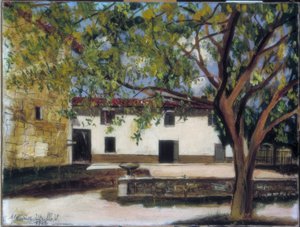 Patio de una granja en Limas de Maurice Utrillo