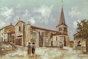 Iglesia de Montmelas de Maurice Utrillo