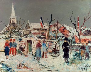 Paisaje bajo la nieve, Maixe de Maurice Utrillo