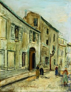 Rue Corot a Montmartre, c. 1930 (óleo sobre tabla) de Maurice Utrillo
