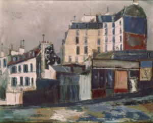 Calle Ravignan, París de Maurice Utrillo