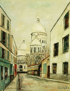 Sacre-Coeur de Montmartre (Rue du Chevalier de la Barre a Montmartre), c. 1935 (óleo sobre lienzo)