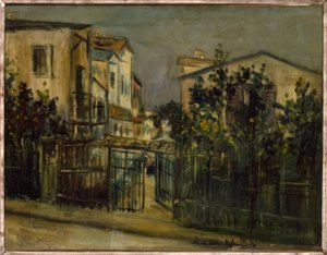 Escena callejera en Montmartre de Maurice Utrillo