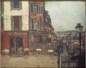 Terraza en la Rue Muller de Maurice Utrillo