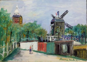 El Moulin de la Galette, Montmartre, c. 1951 (óleo sobre lienzo) de Maurice Utrillo