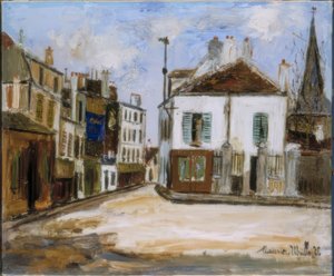 calle suburbana de Maurice Utrillo