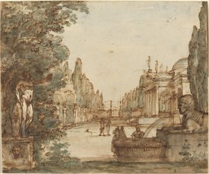 Capricho con una villa palladiana de Mauro Antonio Tesi