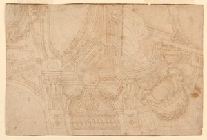 Dibujo, Techo pintado, mediados del siglo XVIII