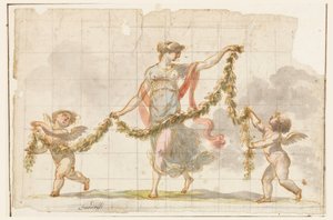 Dibujo, Pintura mural, hacia 1820