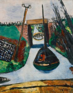En el Dique (Holanda). Canal en Holanda de Max Beckmann