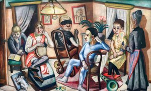 Antes del baile de máscaras de Max Beckmann
