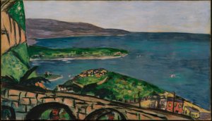 Vista de Cap Martin, azul de Max Beckmann