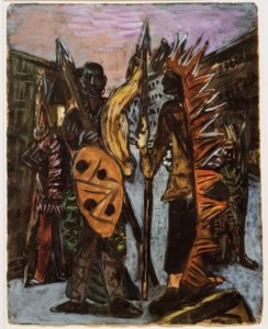 Niños jugando a los indios de Max Beckmann