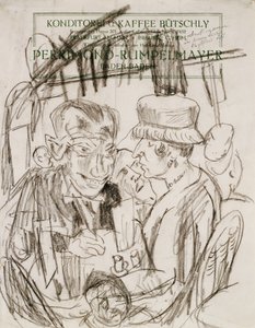 Cafe Life; Cafe House Scene de Max Beckmann