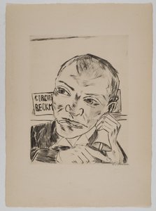 El pregonero (Autorretrato) de Max Beckmann