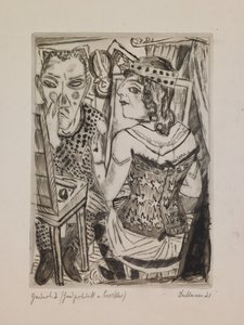 Vestidor, lámina 2 de la carpeta "La feria anual" de Max Beckmann