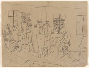 Sala de redacción de Max Beckmann