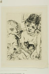 Tarde, lámina diez de Rostros de Max Beckmann