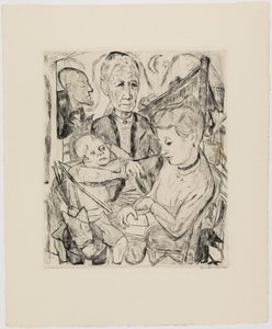 Escena familiar (familia Beckmann) de Max Beckmann