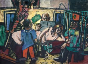 En el carro de los artistas de Max Beckmann