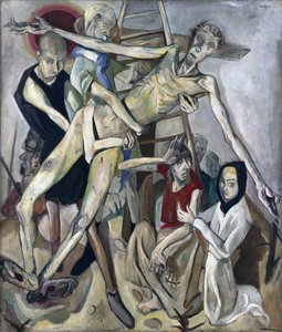 El Descendimiento de la Cruz. Pintura de Max Beckmann (1884-1950), óleo sobre lienzo.