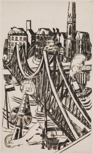 Gran Puente ("Eiserner Steg" en Fráncfort del Meno) de Max Beckmann