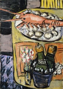 Bodegón de langosta; Bodegón de langosta de Max Beckmann