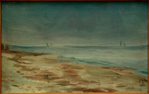 Playa, marrón y gris de Max Beckmann