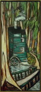 Molino en el bosque de eucaliptos (Mills College) de Max Beckmann