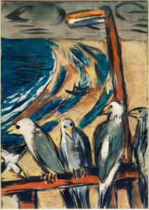 Gaviotas en la tormenta de Max Beckmann