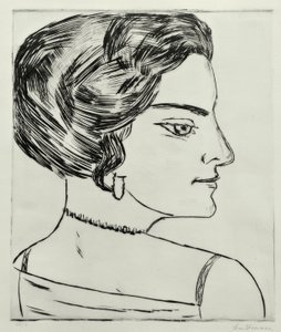 Naïla de perfil de Max Beckmann