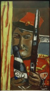 Soldado peruano quiere beber de Max Beckmann
