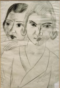 Pizchen y Quappi – Doble Retrato de Marie-Louise von Motesiczky y Mathilde von Kaulbach de Max Beckmann