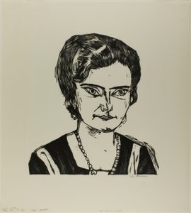 Retrato de Frau H.M. (Naila), lámina dos de Die Kunst der Gegenwart de Max Beckmann