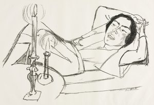 Mujer reclinada (Retrato de Johanna Loeb) de Max Beckmann