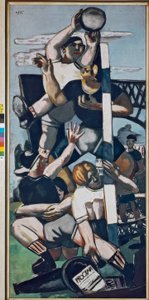 Jugadores de rugby de Max Beckmann