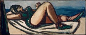 Durmiente en la playa