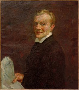 Autorretrato (riendo) de Max Beckmann
