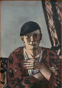 Autorretrato con gorra negra de Max Beckmann
