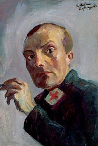 Autorretrato de enfermero de Max Beckmann