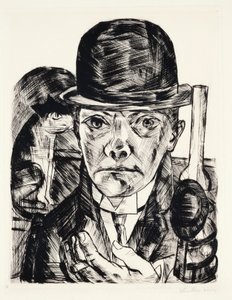 Autorretrato con sombrero de Max Beckmann