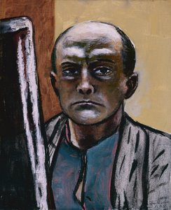 Autorretrato en oliva y marrón