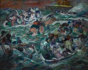 Hundimiento del Titanic de Max Beckmann
