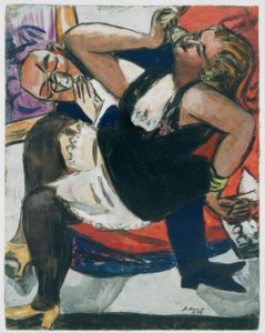 Pareja sentada de Max Beckmann