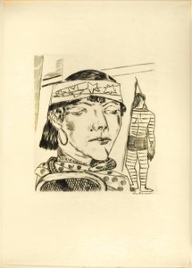 Snake Lade, lámina diez de Jahrmarkt de Max Beckmann