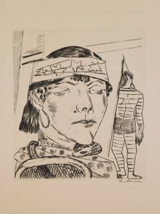 Snake Lady, placa 10 del portafolio “Feria Anual” de Max Beckmann