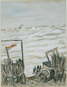 Playa con marea alta de Max Beckmann