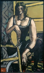 Bailarín con pandereta de Max Beckmann